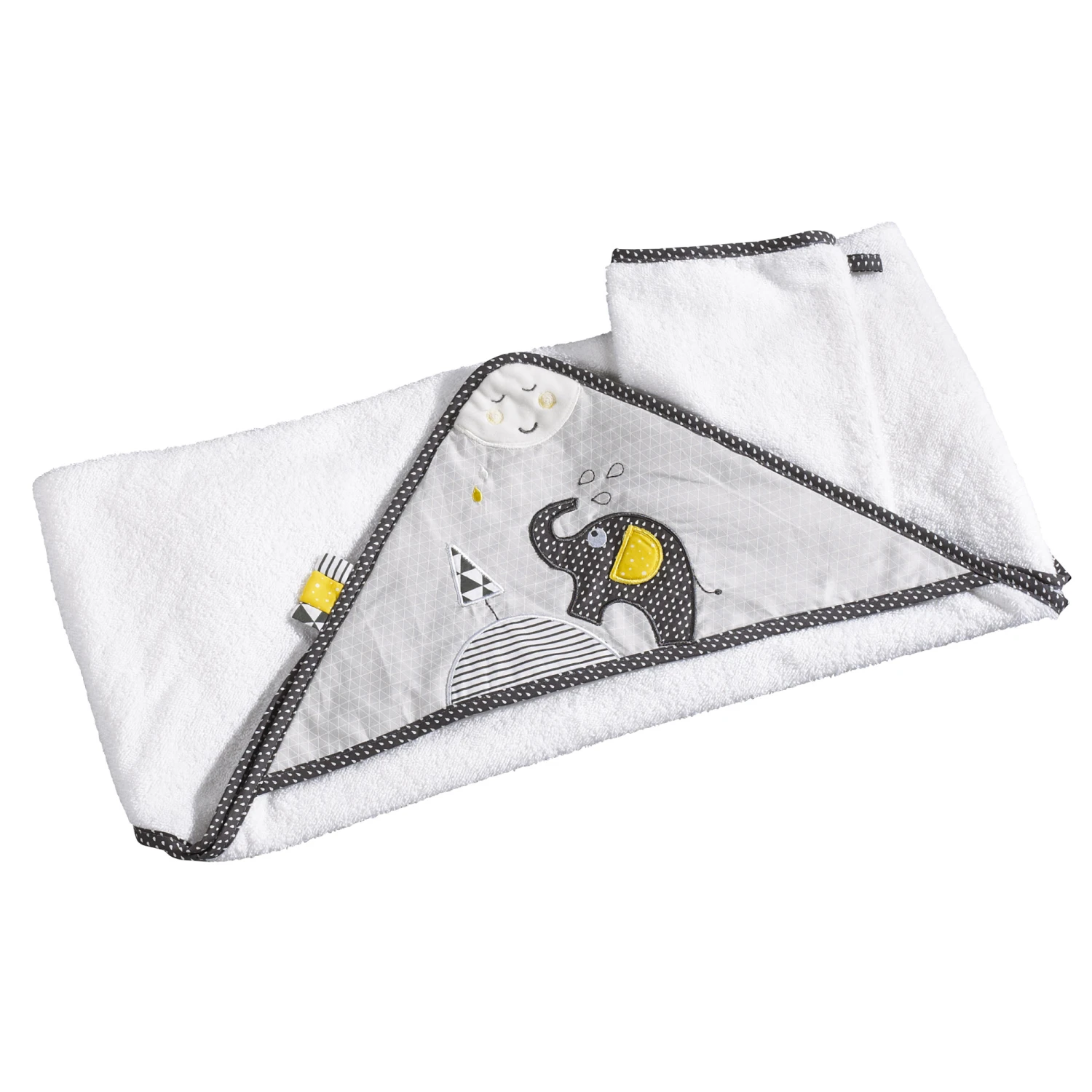 Babyfan Cape De Bain + Gant Blanc De Sauthon Baby's Sweet Home 3 Babyfan Cape De Bain + Gant Blanc De Sauthon Baby's Sweet Home