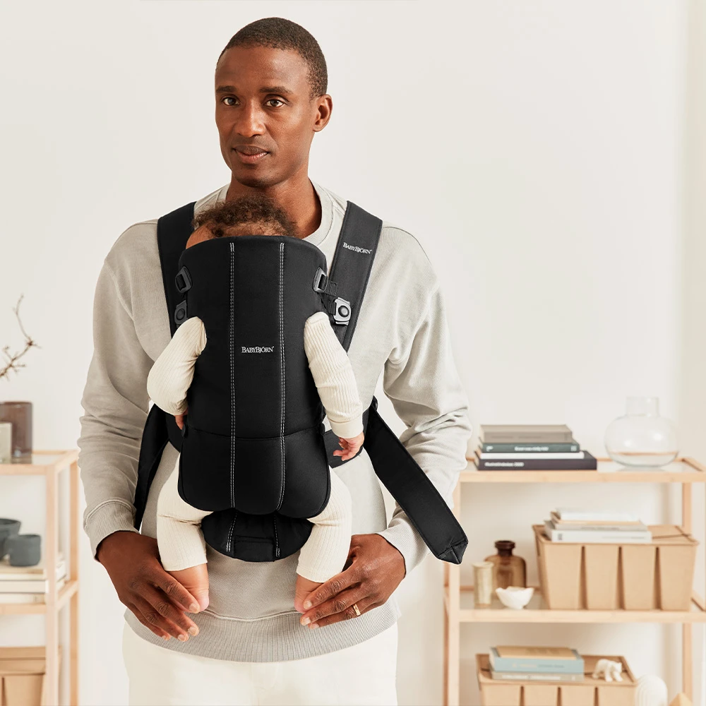 Porte-bébé Mini Noir Coton De BabyBjörn – Image 6