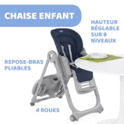 Chaise Haute Polly Magic Relax 4 Roues India Ink De Chicco 12 Chaise Haute Polly Magic Relax 4 Roues India Ink De Chicco -Bébés Produits Magasin 01107880 4