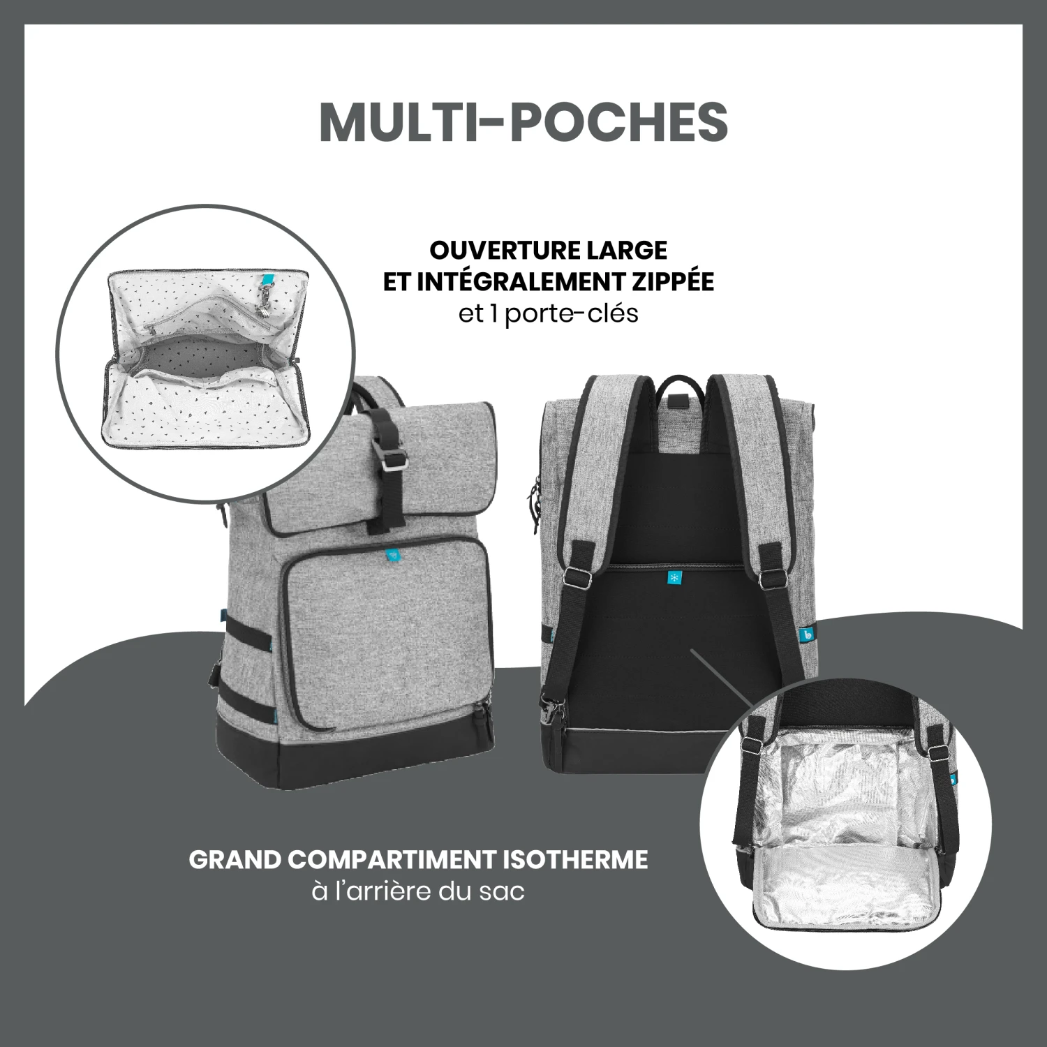 Sac à Dos à Langer Le Sancy Smokey De Babymoov – Image 4