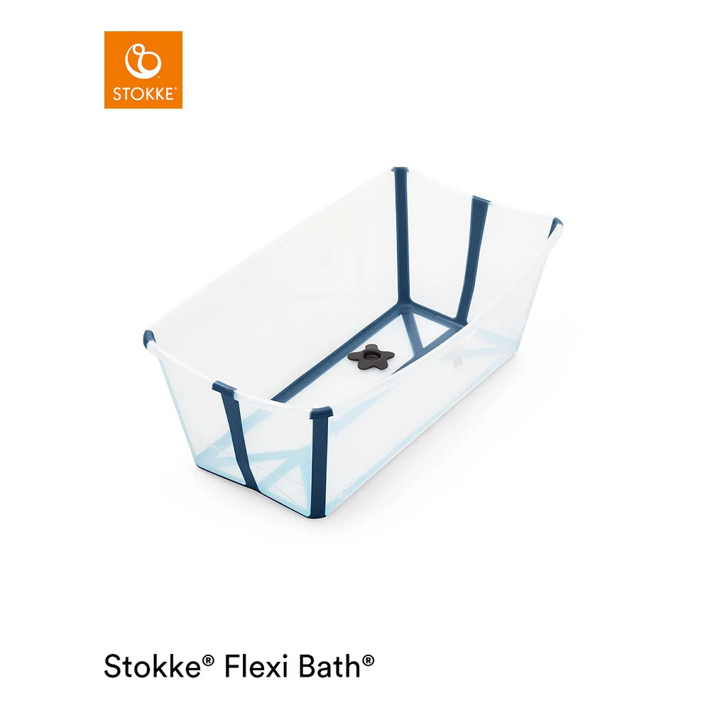 Baignoire Flexi Bath™ Bouchon Thermique Transparent/bleu De Stokke® 3 Baignoire Flexi Bath™ Bouchon Thermique Transparent/bleu De Stokke®