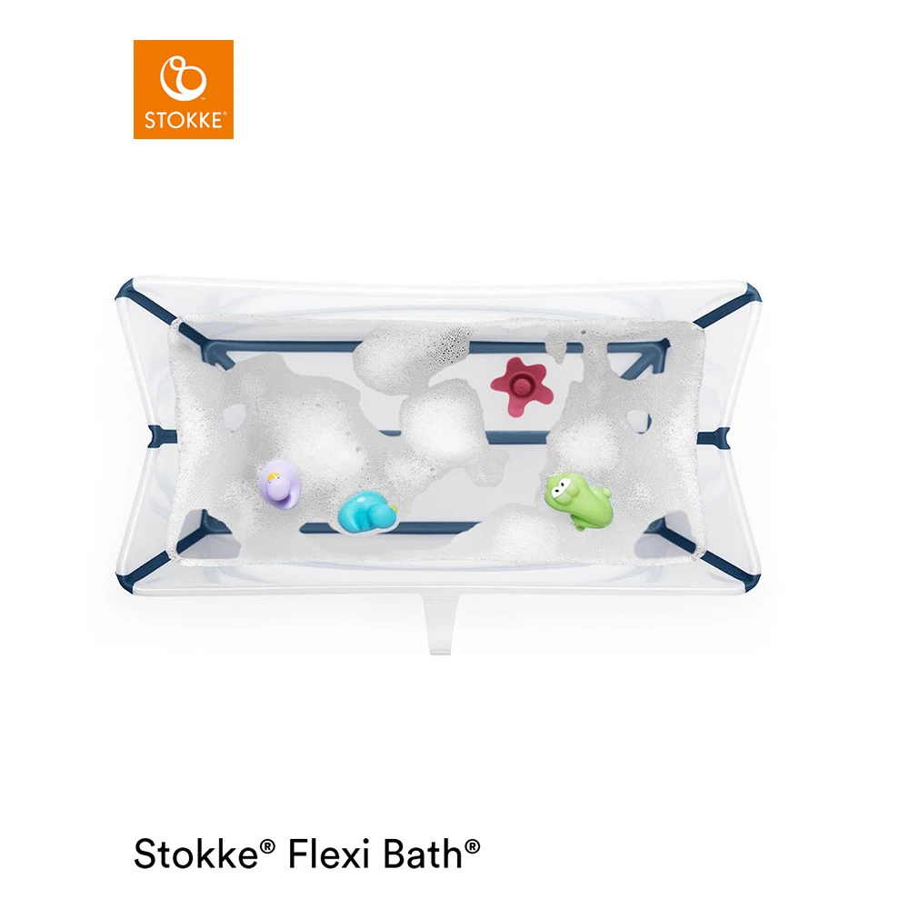 Baignoire Flexi Bath™ Bouchon Thermique Transparent/bleu De Stokke® 4 Baignoire Flexi Bath™ Bouchon Thermique Transparent/bleu De Stokke® – Image 2