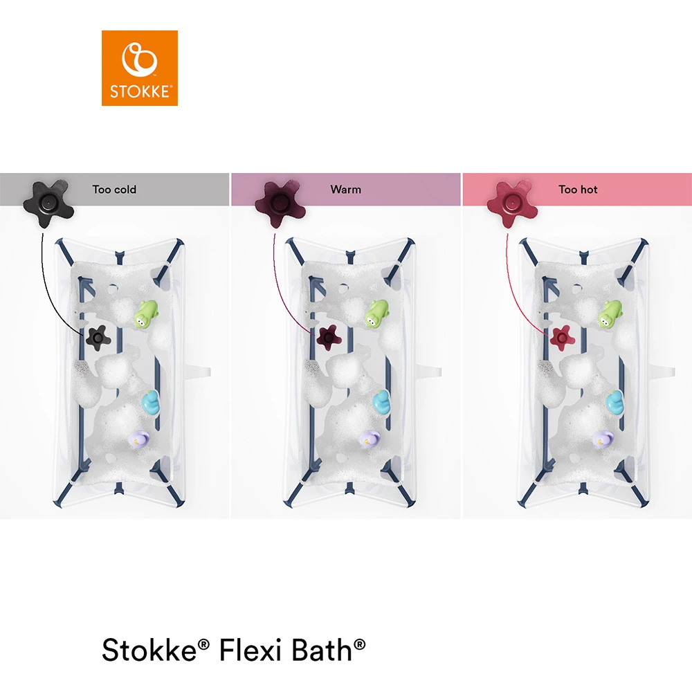 Baignoire Flexi Bath™ Bouchon Thermique Transparent/bleu De Stokke® 6 Baignoire Flexi Bath™ Bouchon Thermique Transparent/bleu De Stokke® – Image 4