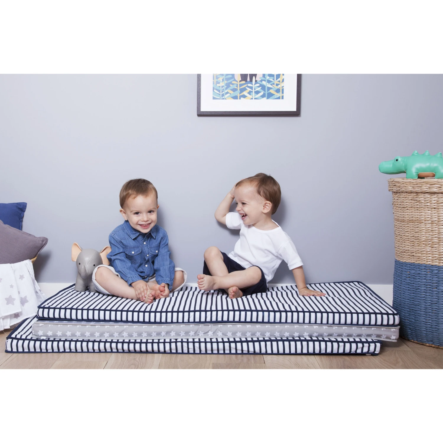 Tapis/Matelas De Sol Blue Stripes De Babytolove – Image 7