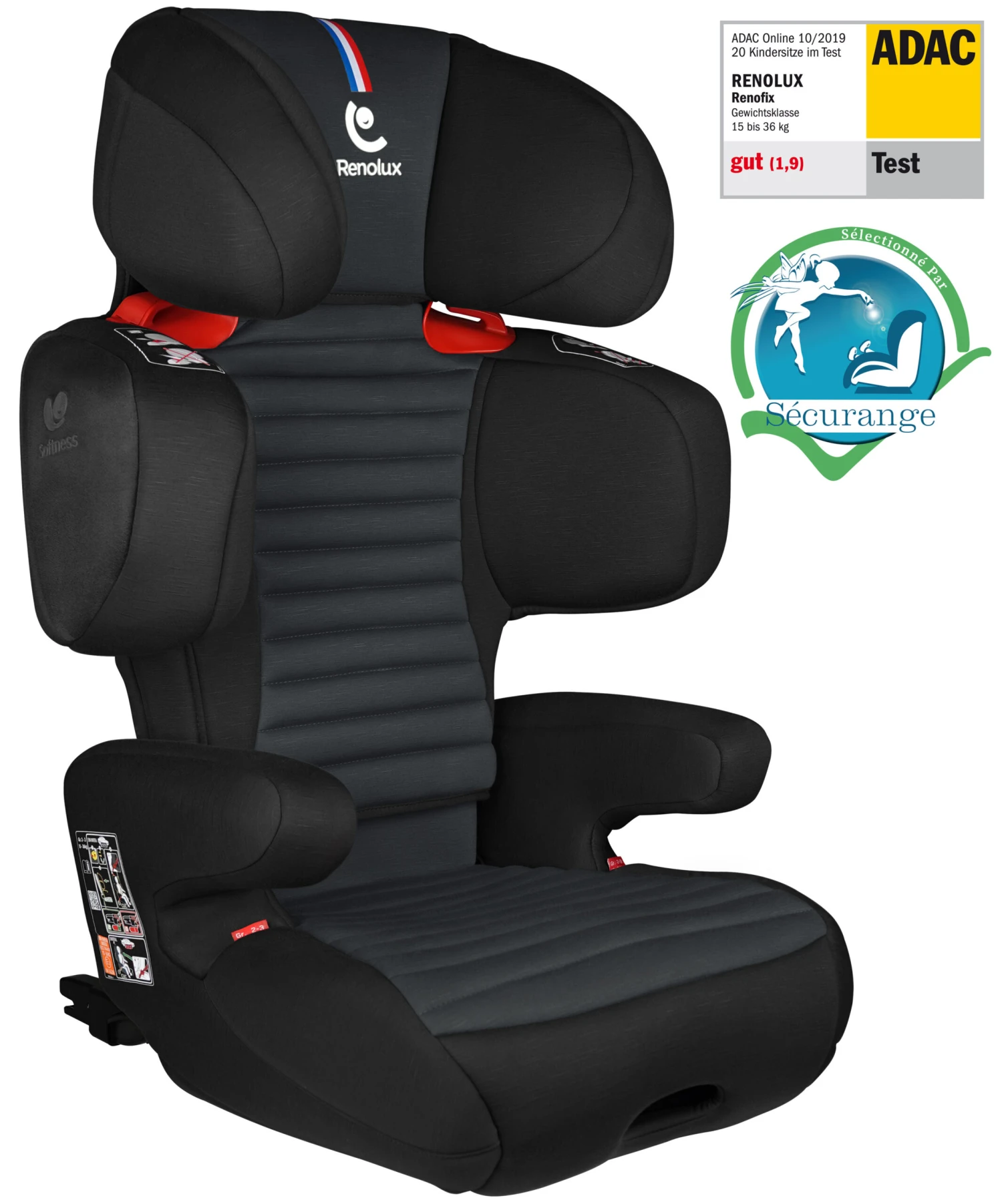 Renofix Groupe 2/3 Isofix Inclinable Softness® Carbon De Renolux – Image 4