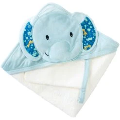 Zanimo Coffret Sortie De Bain + Gant Bleu/Blanc De Domiva