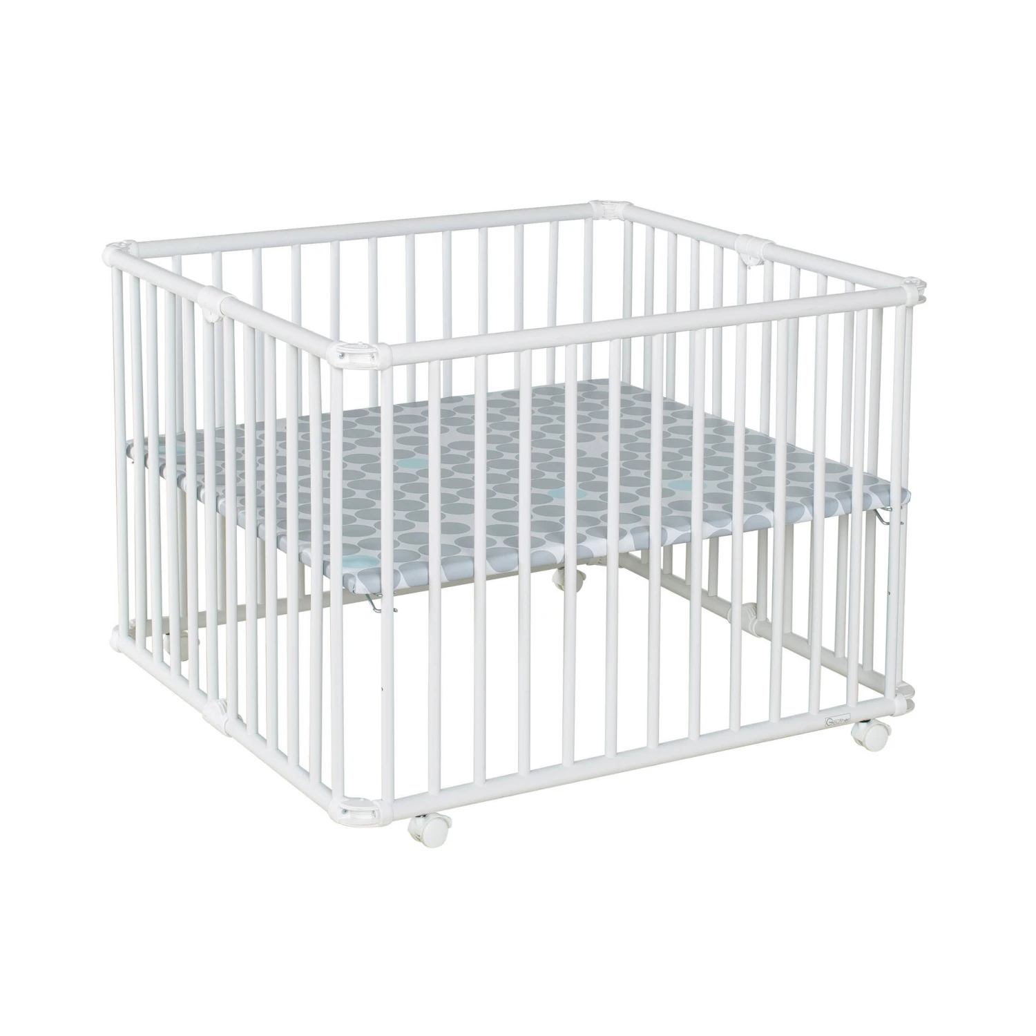 Parc Pliable Lucilee+ Blanc Pois Gris De Geuther – Image 2