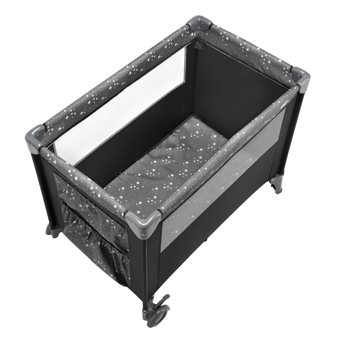 Lit Parapluie Compact Stars Gris De Formula Baby – Image 2