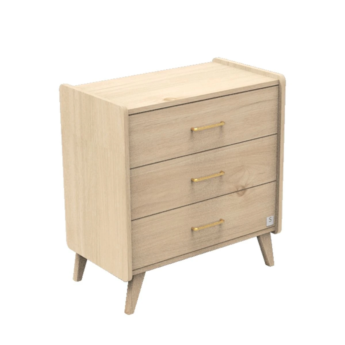 Arty Commode 3 Tiroirs Chêne Suave De Sauthon Baby's Sweet Home