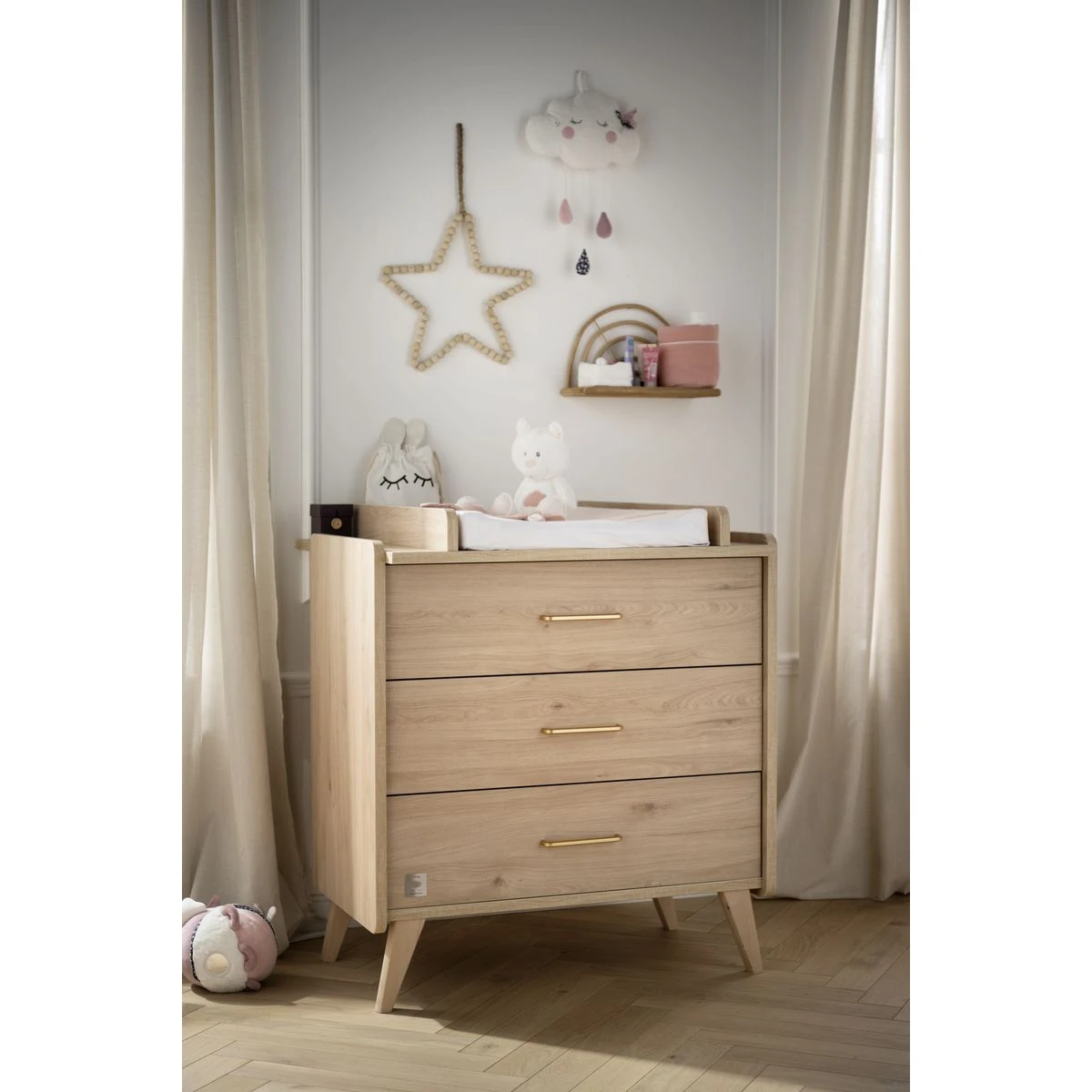 Arty Commode 3 Tiroirs Chêne Suave De Sauthon Baby's Sweet Home – Image 4
