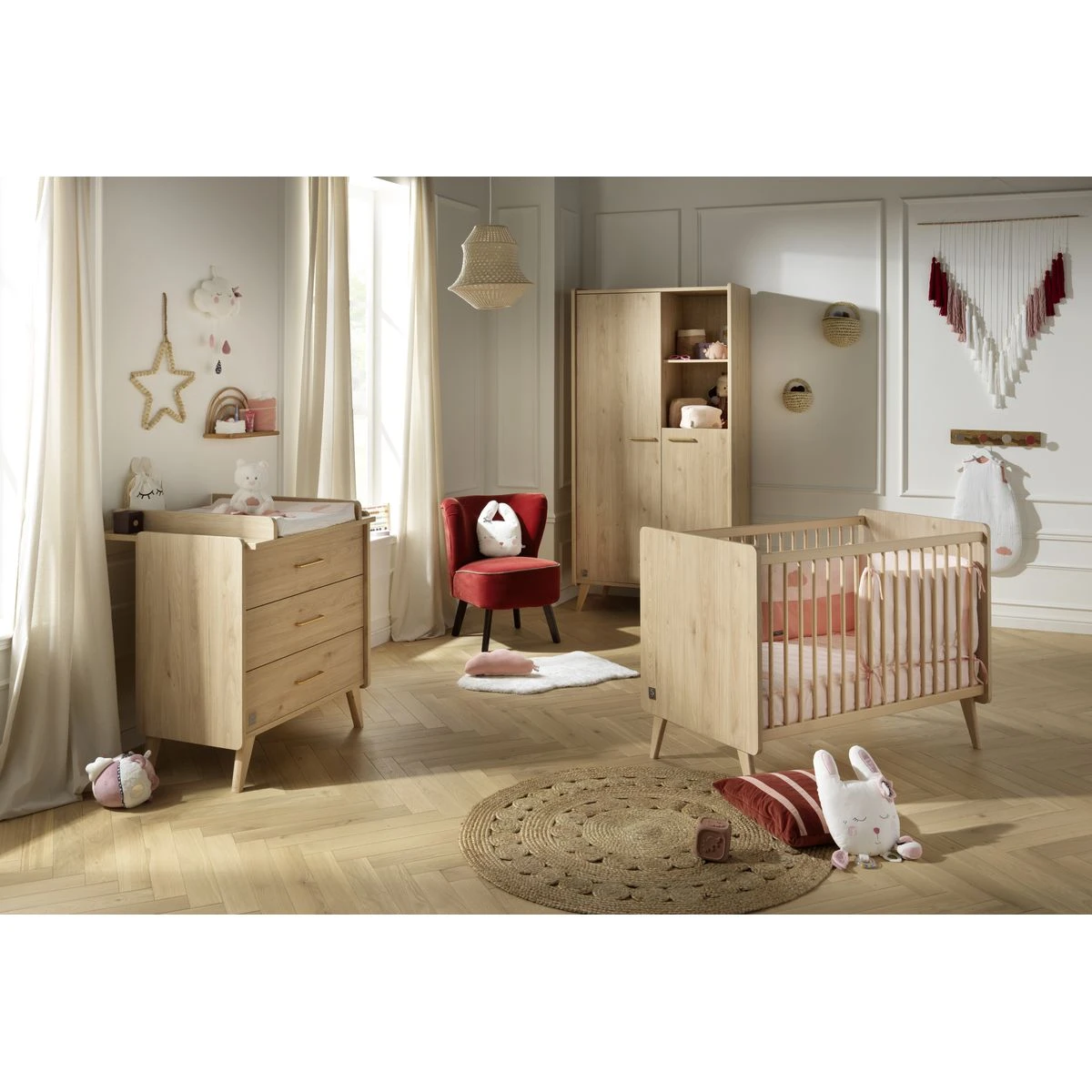 Arty Commode 3 Tiroirs Chêne Suave De Sauthon Baby's Sweet Home – Image 5