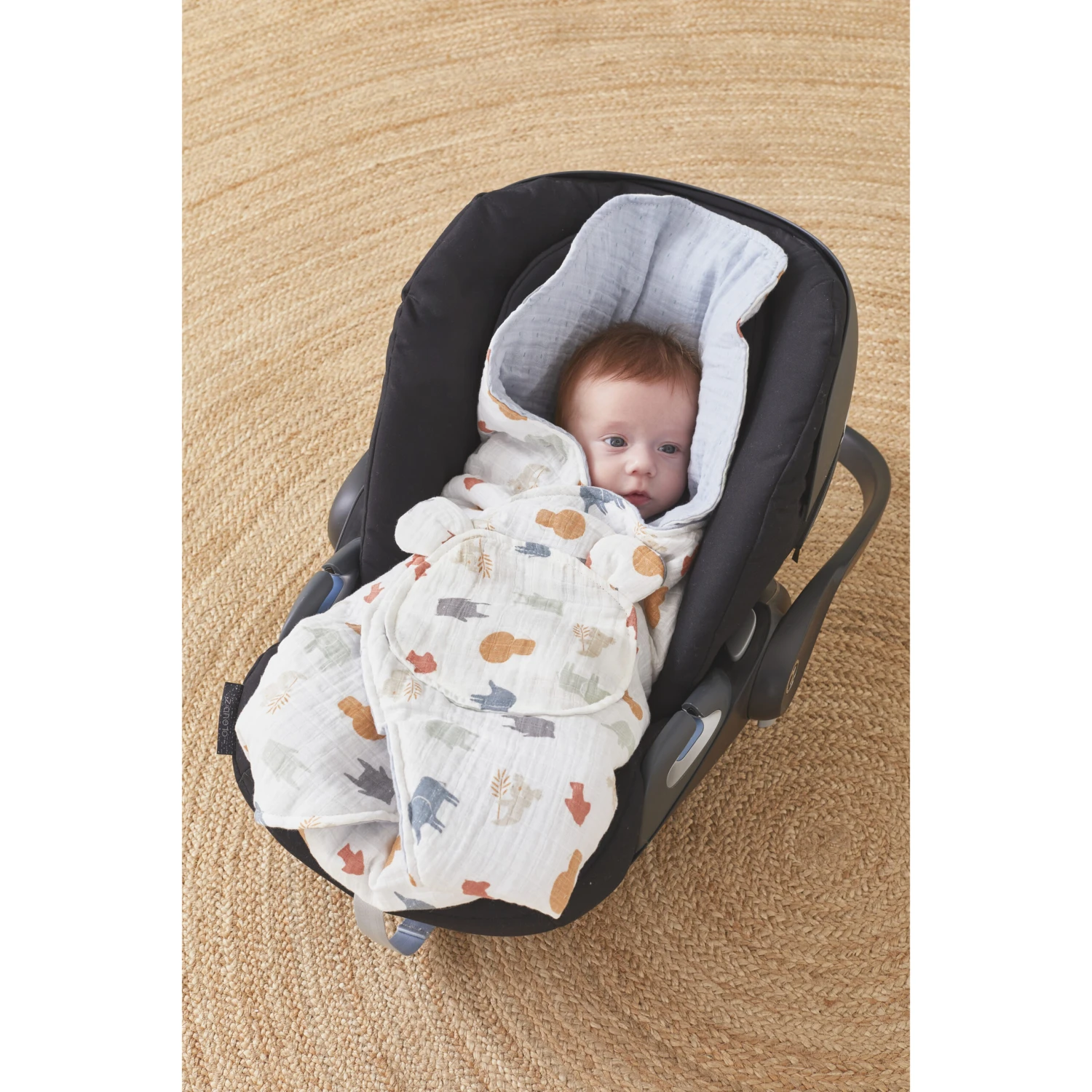 Mix & Match Couverture Promenade Mousseline Bio Jungle De Noukies – Image 2