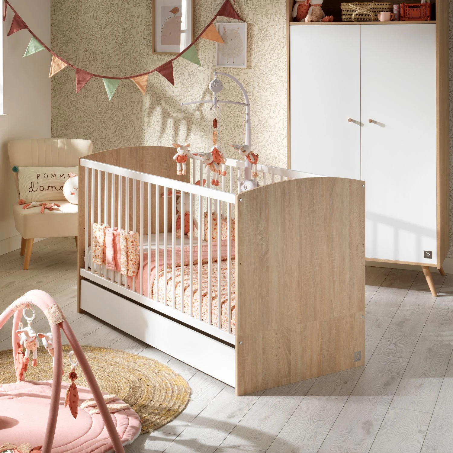 Access Tiroir De Lit 70x140 Bois Blanc De Sauthon Baby's Sweet Home – Image 4