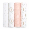 Lot De 4 Maxi-Langes Mousseline Blushing Bunnies De Aden + Anais Essentials