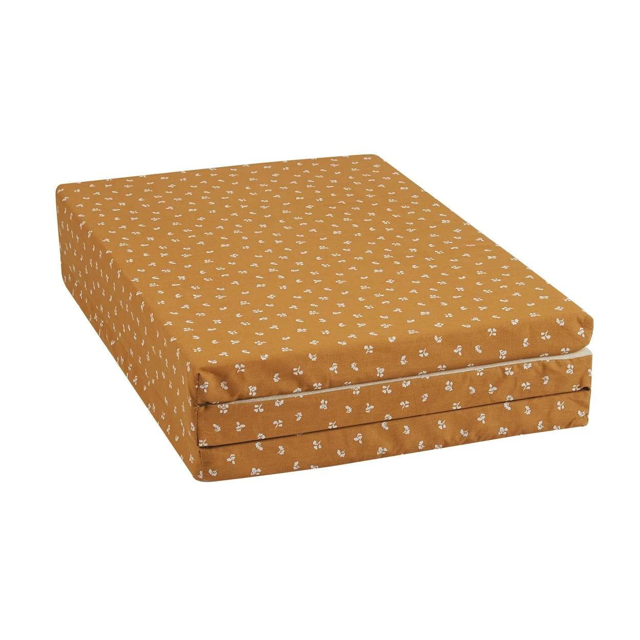 Matelas Bébé Pliant 3 Parties Camel Fleuri 60 X 120 Cm De Candide – Image 5