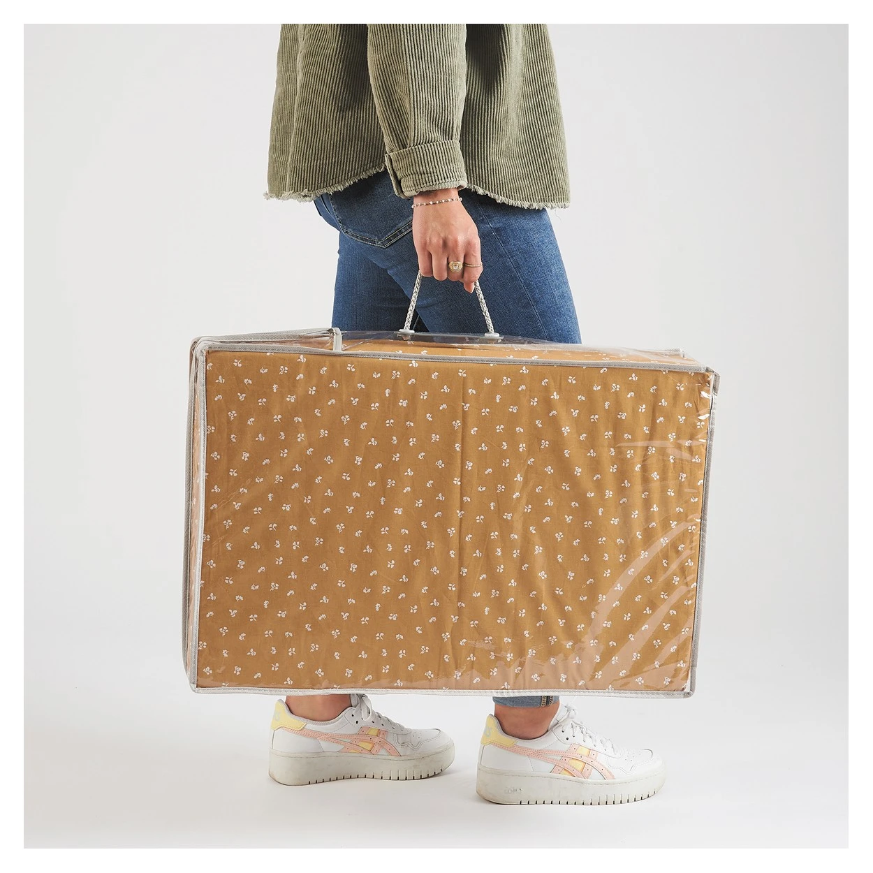 Matelas Bébé Pliant 3 Parties Camel Fleuri 60 X 120 Cm De Candide – Image 6