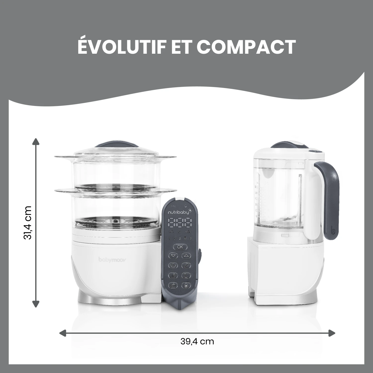 Pack Batch Cooking Nutribaby(+) & 3 Babybols 250mL Blanc De Babymoov 10 Pack Batch Cooking Nutribaby(+) & 3 Babybols 250mL Blanc De Babymoov – Image 8