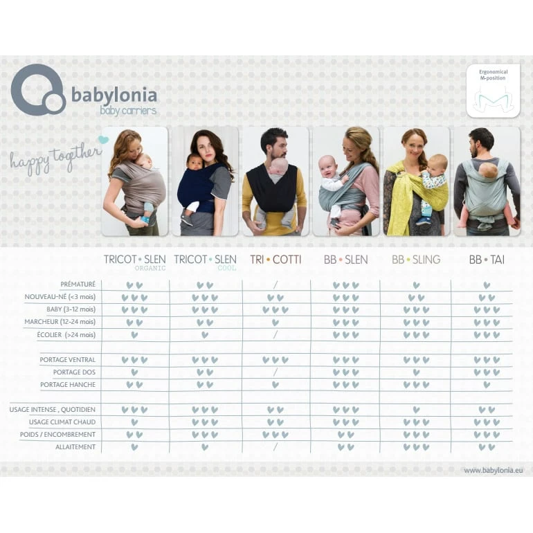 Écharpe De Portage Tricot-Slen Organic Extensible Bio Bois De Rose De Babylonia – Image 2